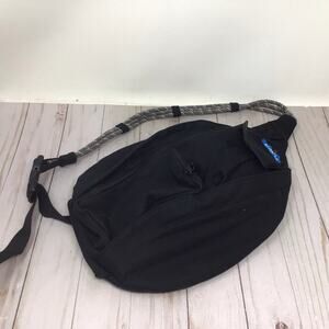 KAVU Rope Sling Bag Crossbody Shoulder Bag Black Canvas Travel Casual